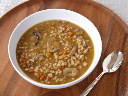 Грибные супы - суп перловый с грибами