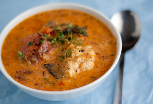 Луковые супы - луковый суп с рыбными консервами