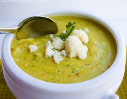 Луковые супы - луковый суп с цветной капустой