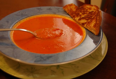 Овощные супы - томатный суп с перцем и апельсином