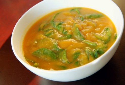 Супы-пюре (крем-супы) - шелковистый суп со шпинатом
